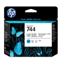 HP 744 (F9J86A) tête d'impression noir photo et cyan (d'origine) F9J86A 055106