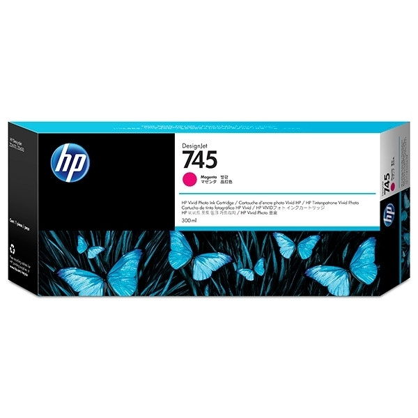 HP 745 (F9K01A) cartouche d'encre magenta haute capacité (d'origine) F9K01A 055098 - 1