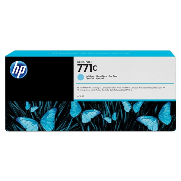 HP 771C (B6Y12A) cartouche d'encre cyan clair (d'origine) B6Y12A 044250 - 1