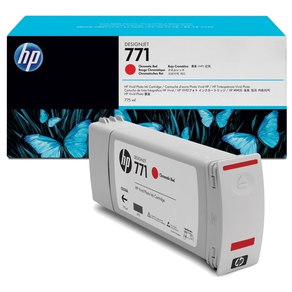 HP 771 (de CE038A) cartouche d'encre - rouge chromatique (d'origine) CE038A 044080 - 1