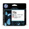 HP 774 (P2V97A) tête d&#039;impression noir mat et rouge chromatique (d&#039;origine) P2V97A 055354
