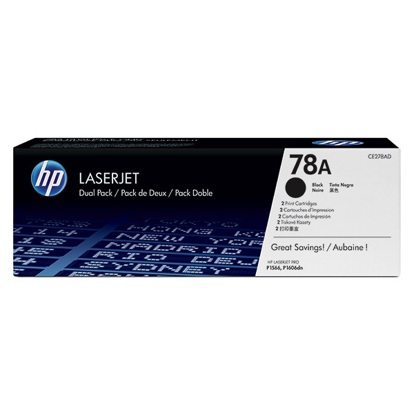 HP 78AD (CE278AD) pack double toner (d'origine) - noir CE278AD 054104 - 1
