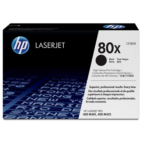 HP 80X (CF280X) toner haute capacité (d'origine) - noir CF280X 054114 - 1