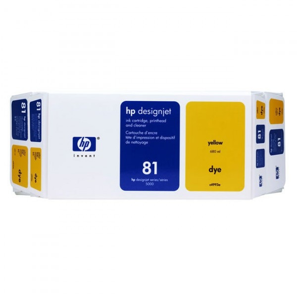 HP 81 (C4993A) cartouche pack avantageux d'encre jaune (d'origine) 031535 - 1