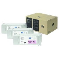 HP 81 (C5071A) multipack magenta clair 3 pièces (d'origine) C5071A 031495