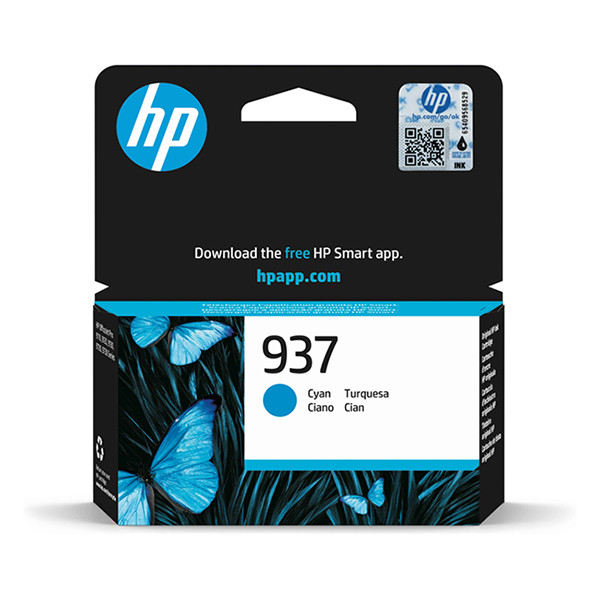 HP 937 (4S6W5NE) cartouche d'encre (d'origine) - cyan 4S6W2NE 093310 - 1