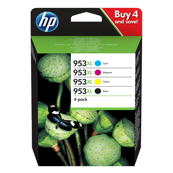 HP 953 XL (3HZ52AE) multipack noir/cyan/magenta/jaune (d'origine) 3HZ52AE 055370 - 1