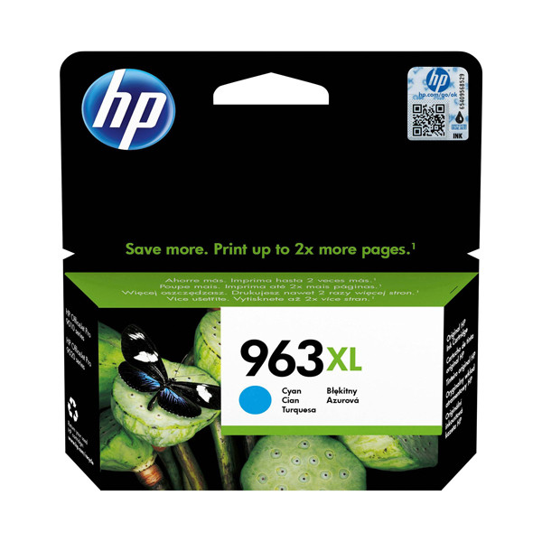 HP 963XL (3JA27AE) cartouche d'encre haute capacité (d'origine) - cyan 3JA27AE 055384 - 1