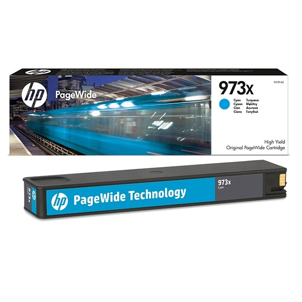 HP 973X (F6T81AE) cartouche d'encre haute capacité (d'origine) - cyan F6T81AE 054916 - 1