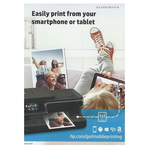 HP Advanced papier photo glacé 250 g/m² 13 x 18 cm sans bordure 5 feuilles + 3 enveloppes CR700-10018 064986 - 1