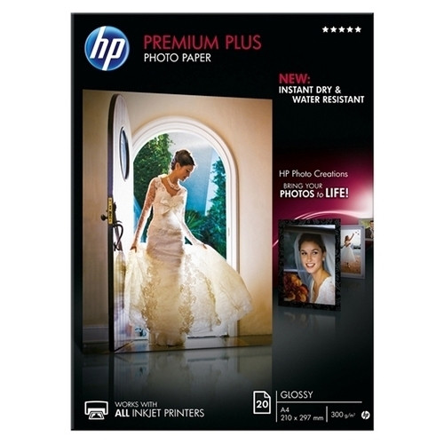 HP CR672A Premium Plus papier photo brillant 300 g/m² A4 (20 feuilles) CR672A 064960 - 1