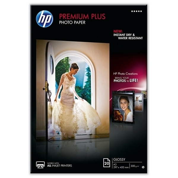 HP CR675A Premium Plus Glossy papier photo 300 g/m² A3 (20 feuilles) CR675A 064896 - 1