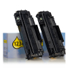 Marque 123encre remplace HP 05A (CE505D) toner duopack - noir 054771 - 1