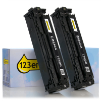 HP Marque 123encre remplace HP 125A (CB540AD) pack double de toner - noir CB540ADC 054117