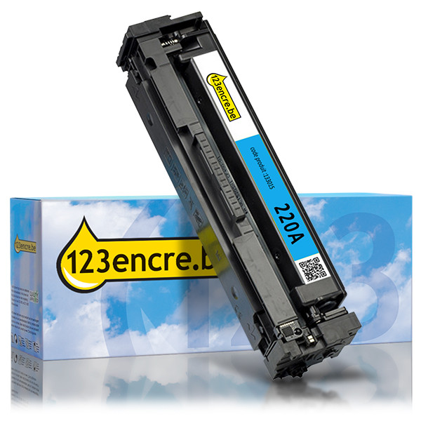 Marque 123encre remplace HP 220A (W2201A) toner - cyan 133015 - 1