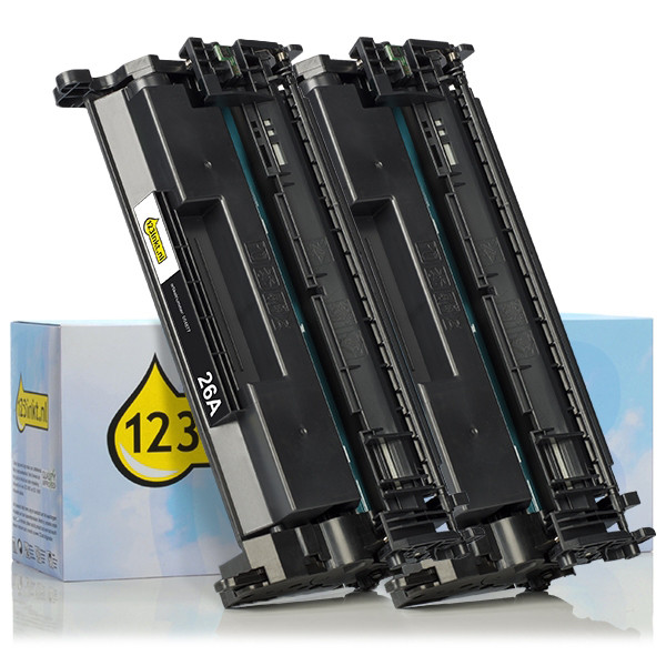 HP Marque 123encre remplace HP 26A (CF226A) duopack de toners - noir CF226AC 160706 - 1