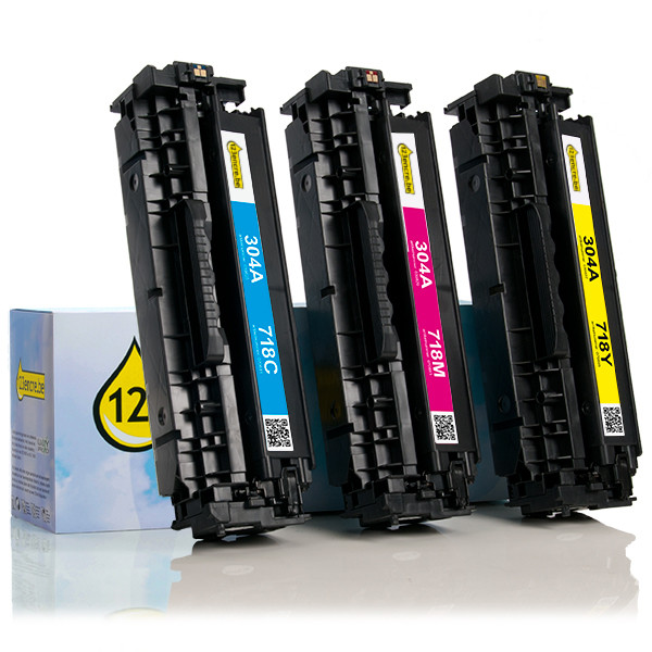 HP Marque 123encre remplace HP 304A (CF372AM) multipack - cyan/magenta/jaune CF372AMC 054763 - 1
