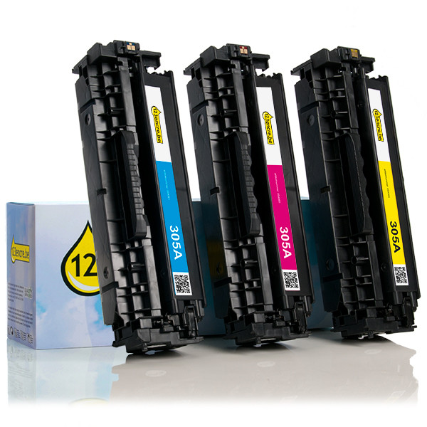 HP Marque 123encre remplace HP 305A (CF370AM) multipack - cyan/magenta/jaune CF370AMC 054767 - 1
