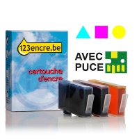 HP Marque 123encre remplace HP 364XL multipack couleur cyan/magenta/jaune avec puce CB323EEC CB324EEC CB325EEC 044182
