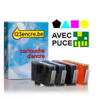 HP Marque 123encre remplace HP 364XL multipack noir + couleur cyan/magenta/jaune N9J74AEC 044421