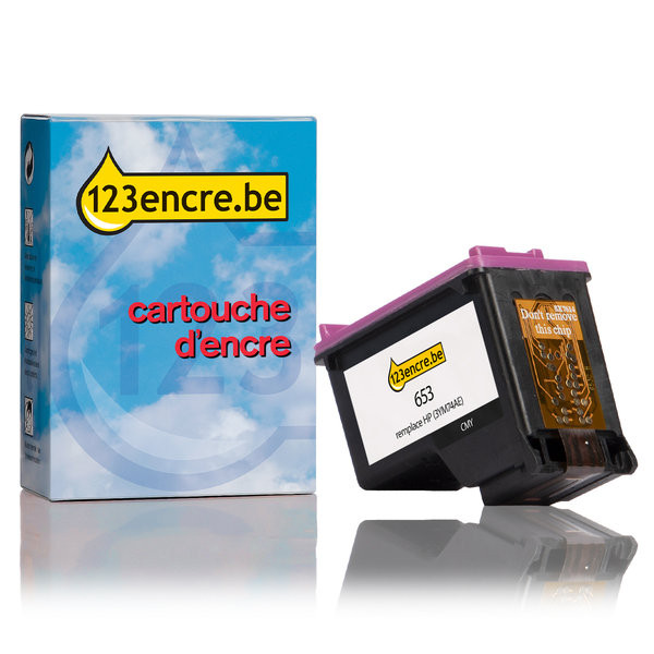 HP Marque 123encre remplace HP 653 (3YM74AE) cartouche d'encre - couleur 3YM74AEC 093121 - 1