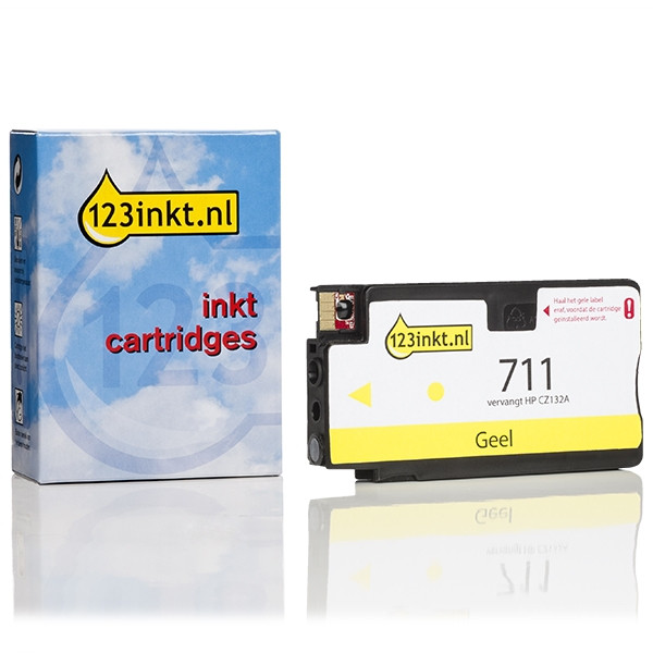 HP Marque 123encre remplace HP 711 (CZ132A) cartouche d'encre - jaune CZ132AC 044201 - 1