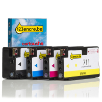 Marque 123encre remplace HP 711 multipack noir/cyan/magenta/jaune