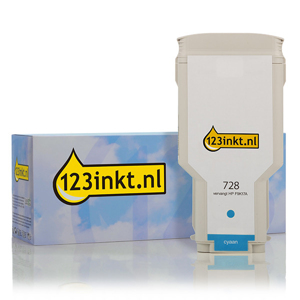 HP Marque 123encre remplace HP 728 (F9K17A) cartouche d'encre extra haute capacité - cyan F9K17AC 044499 - 1