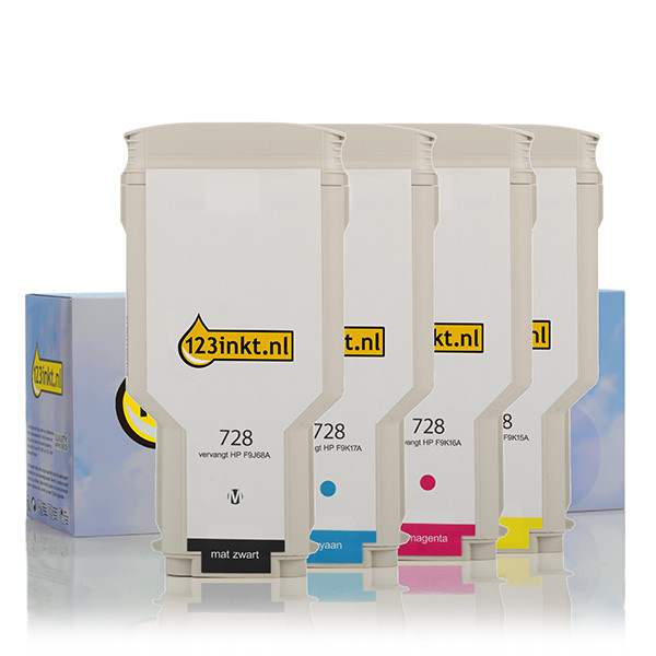 HP Marque 123encre remplace HP 728 multipack noir + 3 couleurs extra haute capacité  160193 - 1