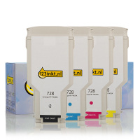 HP Marque 123encre remplace HP 728 multipack noir + 3 couleurs extra haute capacité  160193