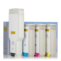 HP Marque 123encre remplace HP 728 multipack noir mat + 3 couleurs haute capacité  160190