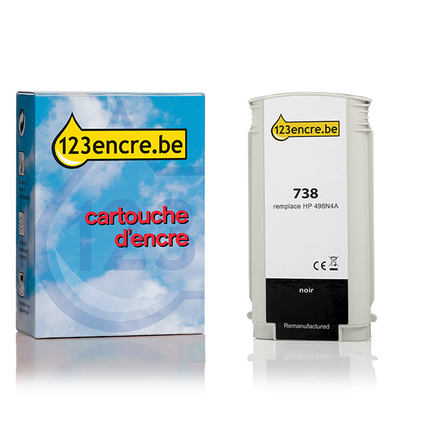 HP Marque 123encre remplace HP 738 (498N4A) cartouche d'encre - noir 498N4AC 093279 - 1