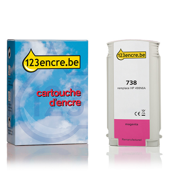 HP Marque 123encre remplace HP 738 (498N6A) cartouche d'encre - magenta 498N6AC 093283 - 1