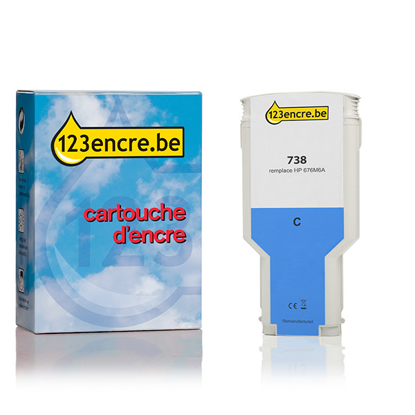HP Marque 123encre remplace HP 738 (676M6A) cartouche d'encre haute capacité - cyan 676M6AC 093289 - 1