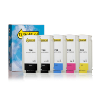 Marque 123encre remplace HP 738 multipack 2x noir + 3 couleurs