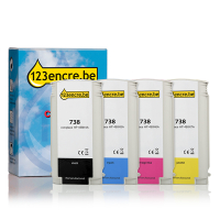 HP Marque 123encre remplace HP 738 multipack noir/cyan/magenta/jaune  160111