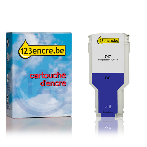 HP Marque 123encre remplace HP 747 (P2V85A) cartouche d'encre - bleu chromatique P2V85AC 055353 - 1