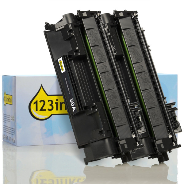 HP Marque 123encre remplace HP 80A (CF280A) duopack de toners - noir CF280AC 160721 - 1
