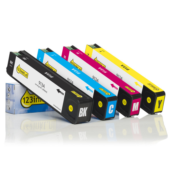 HP Marque 123encre remplace HP 913A multipack noir/cyan/magenta/jaune  160178 - 1