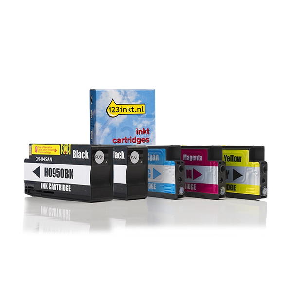 HP Marque 123encre remplace HP 950/951 (6ZC65AE) multipack 2x noir + 3 couleurs  160749 - 1