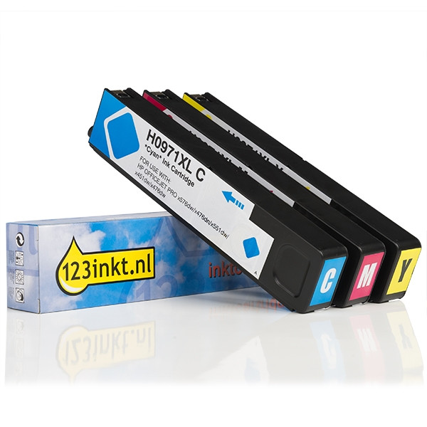 HP Marque 123encre remplace HP 971XL multipack - cyan/magenta/jaune  160129 - 1