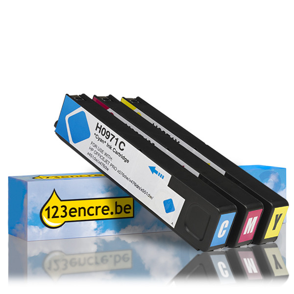 HP Marque 123encre remplace HP 971 multipack - cyan/magenta/jaune CN622AEC CN623AEC CN624AEC 110815 - 1