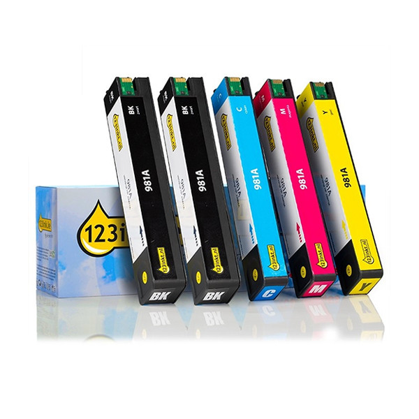 HP Marque 123encre remplace HP 981A multipack 2x noir + 3 couleurs  160758 - 1