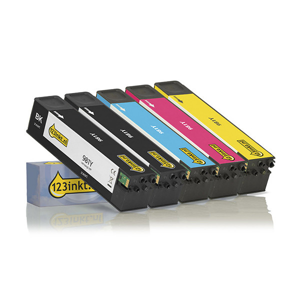HP Marque 123encre remplace HP 981Y multipack 2x noir + 3 couleurs  160760 - 1