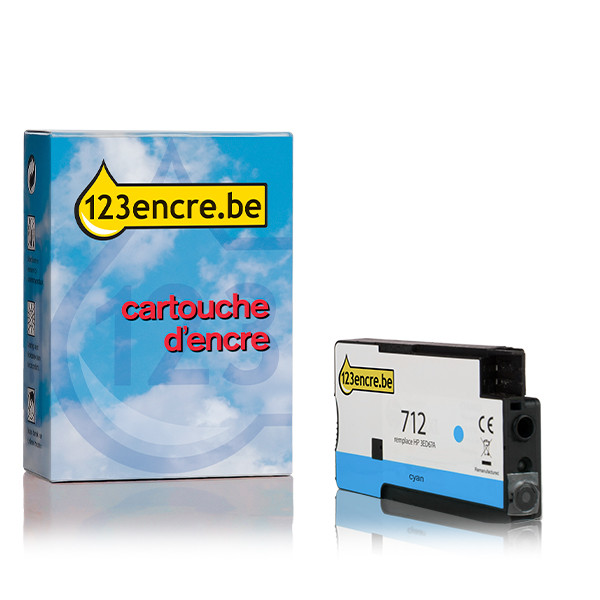 HP Marque 123encre remplace la cartouche d'encre HP 712 (3ED67A) - cyan 3ED67AC 093109 - 1