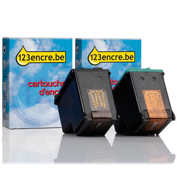 Offre: marque 123encre remplace HP 350 noir + HP 351 couleur 160101 - 1