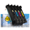 HP Offre: marque 123encre remplace HP 824A : HP CB384A, 85A, 86A, 87A tambour - noir + 3 couleurs  130047
