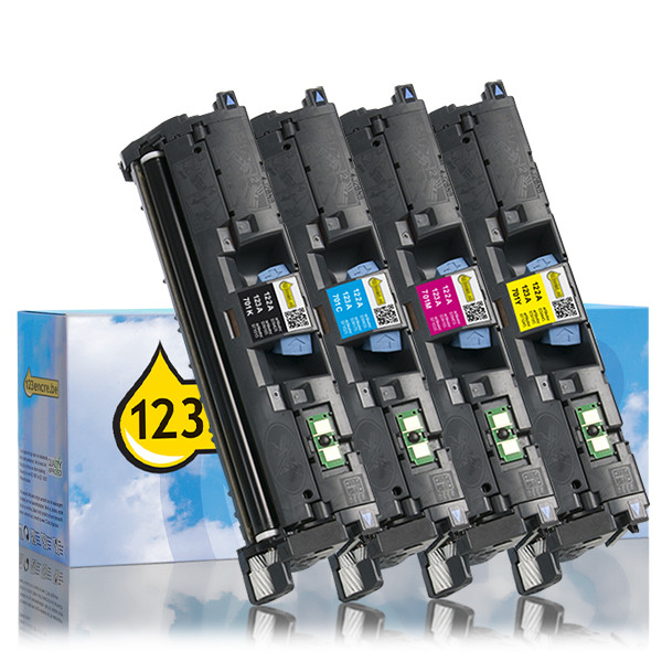 HP Offre : 123encre set pour HP 122A / 123A : HP Q3960A, 71A, 72A, 73A - noir + 3 couleurs  133003 - 1