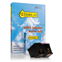 Offre : marque 123encre remplace HP 305XL noir + HP 305XL couleur + pack de papier 160234