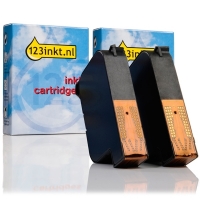 HP Offre spéciale: marque 123encre remplace 2 cartouches d'encre HP 15 - noir C6615DEC 030332
